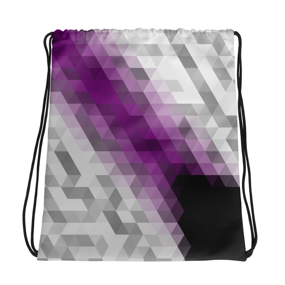 Demisexual Colors Low Poly Drawstring bag