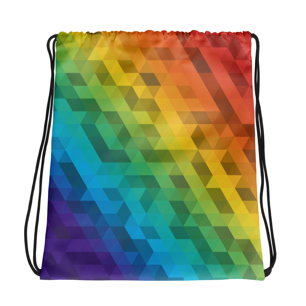 Pride Colors Low Poly Drawstring bag
