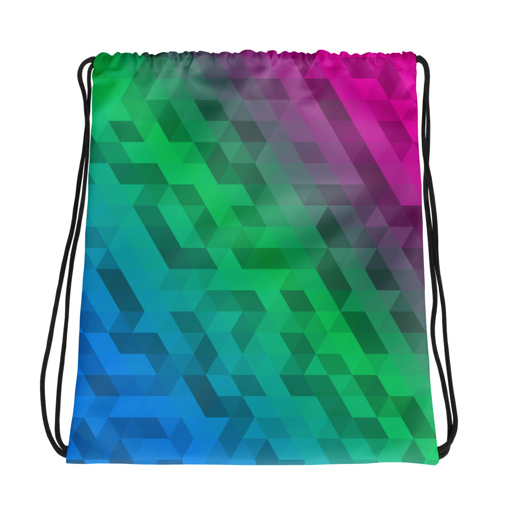 Polysexual Colors Low Poly Drawstring bag