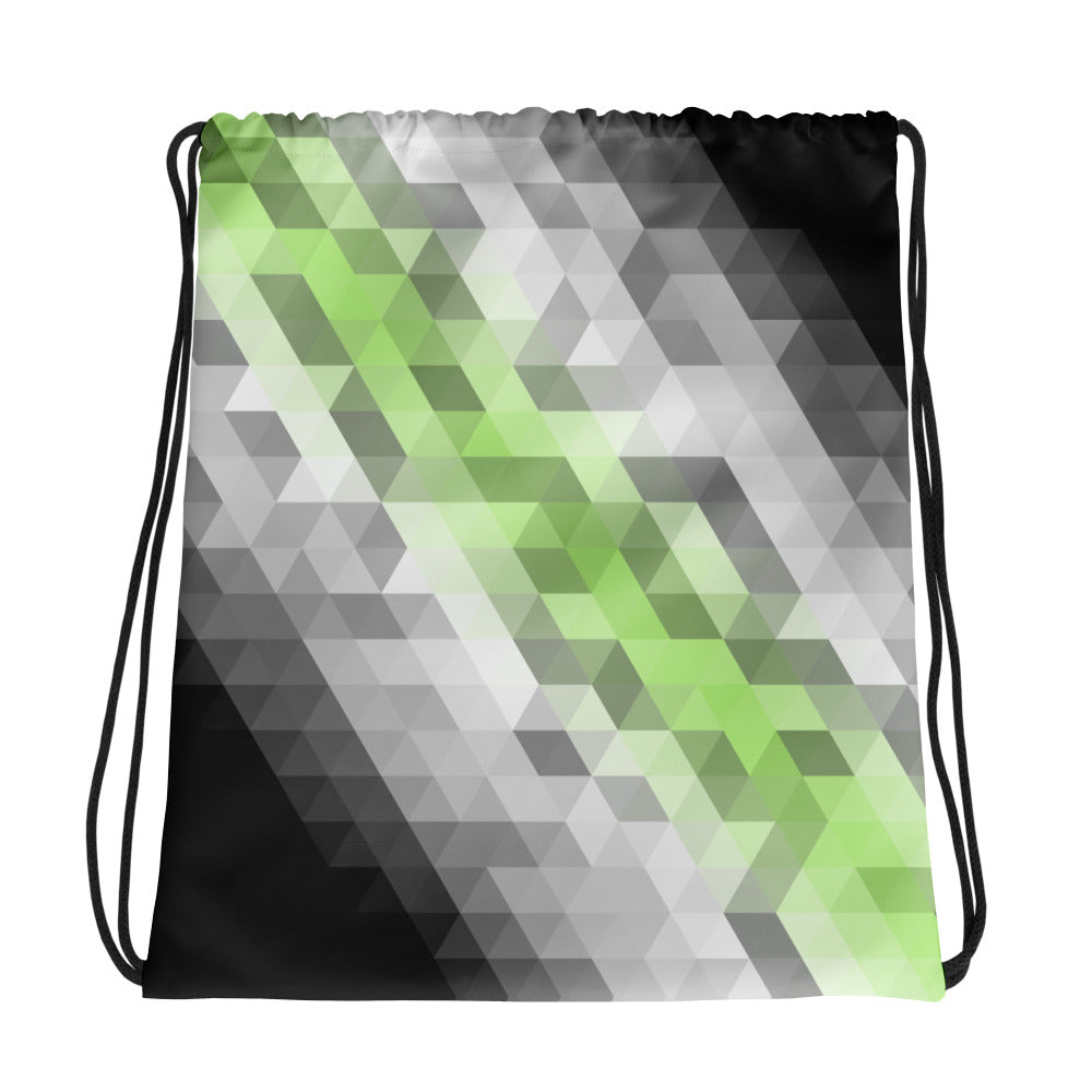 Agender Colors Low Poly Drawstring bag