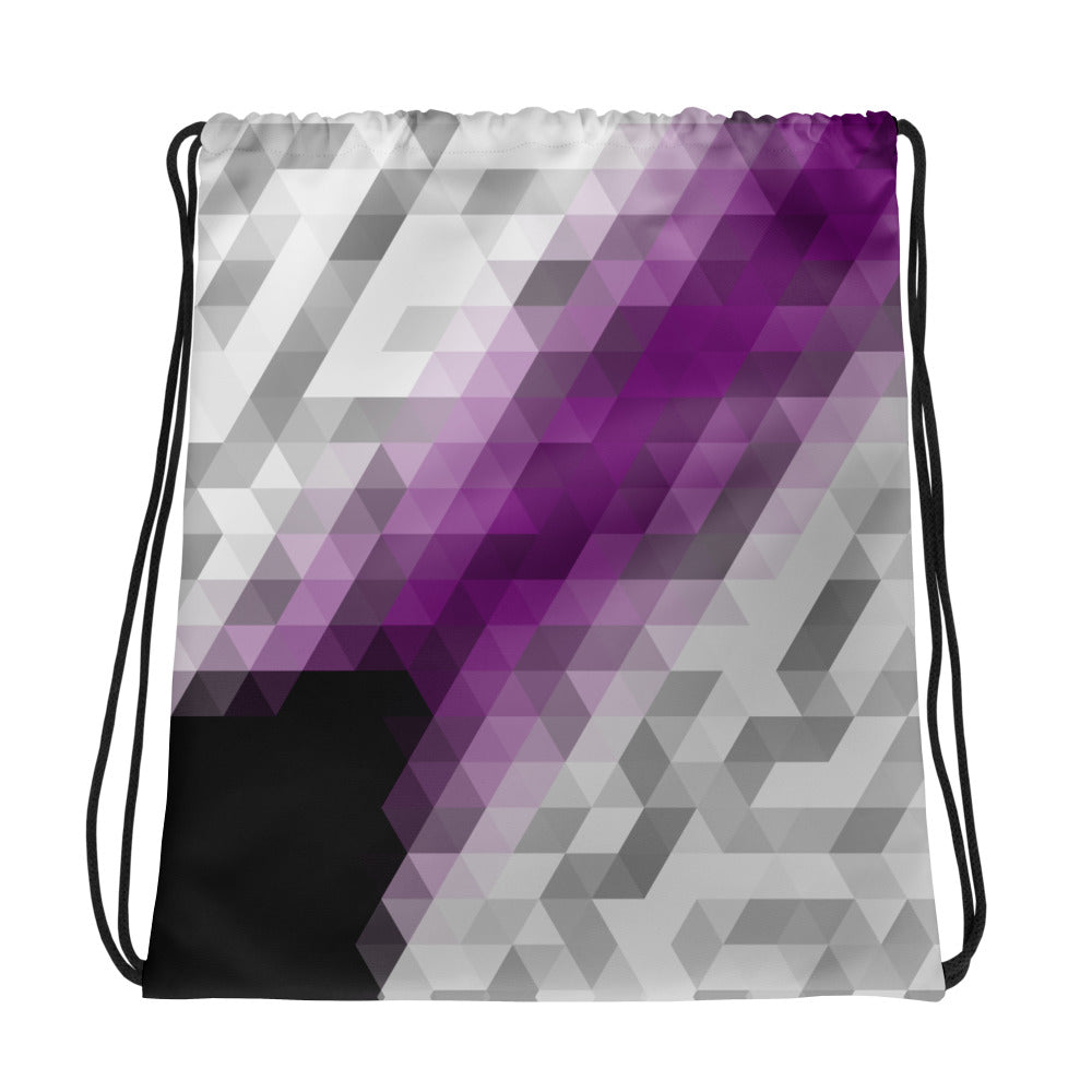 Demisexual Colors Low Poly Drawstring bag