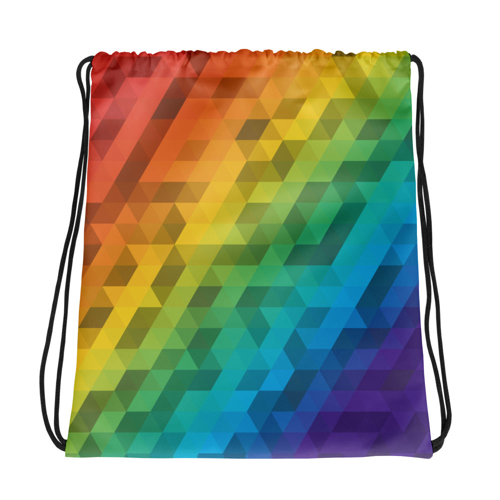 Pride Colors Low Poly Drawstring bag