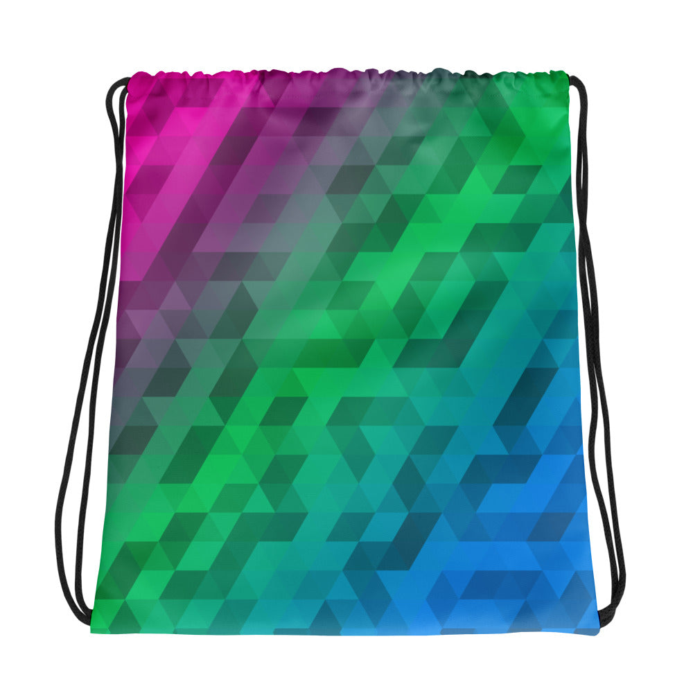 Polysexual Colors Low Poly Drawstring bag