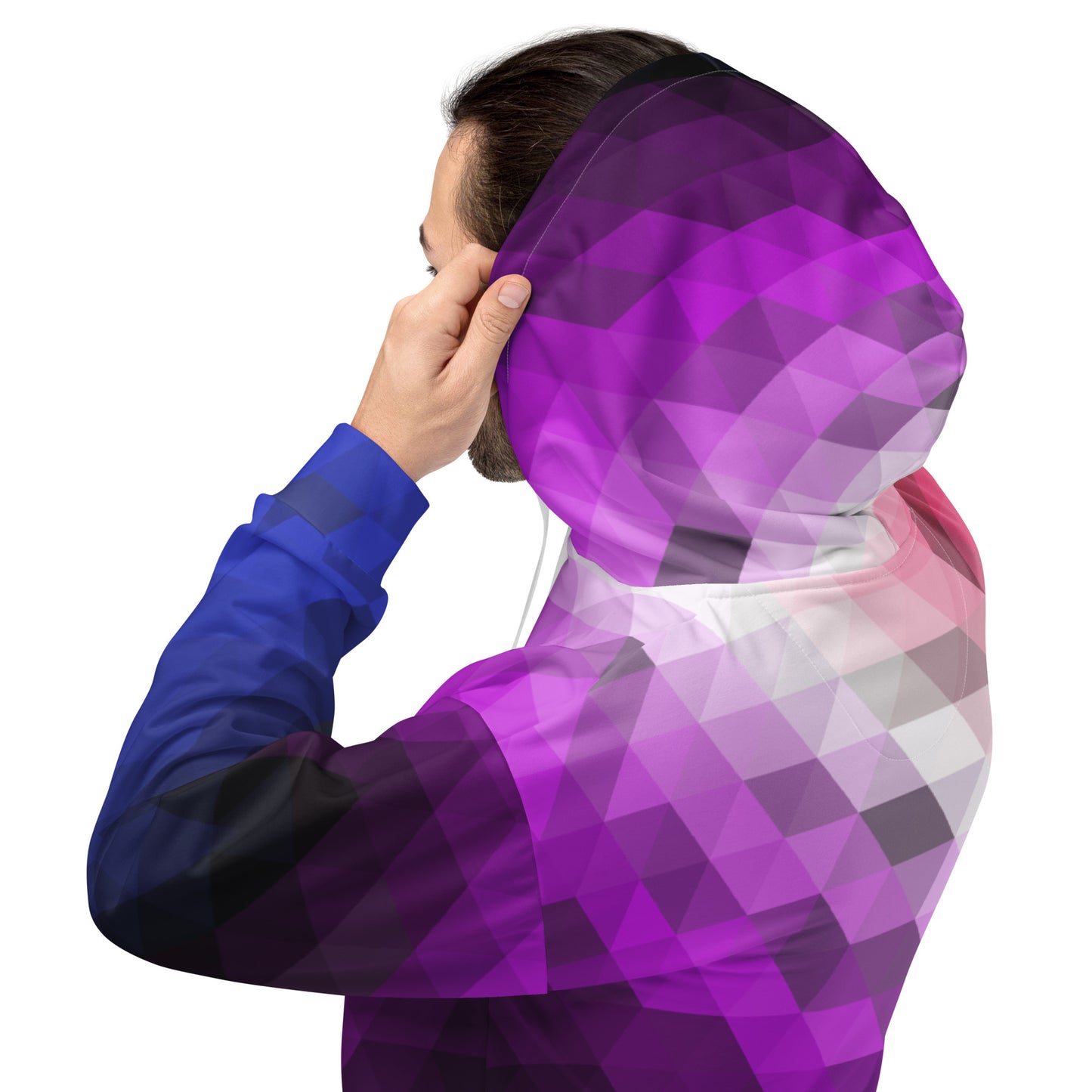 Genderfluid Colors Low Poly Hoodie