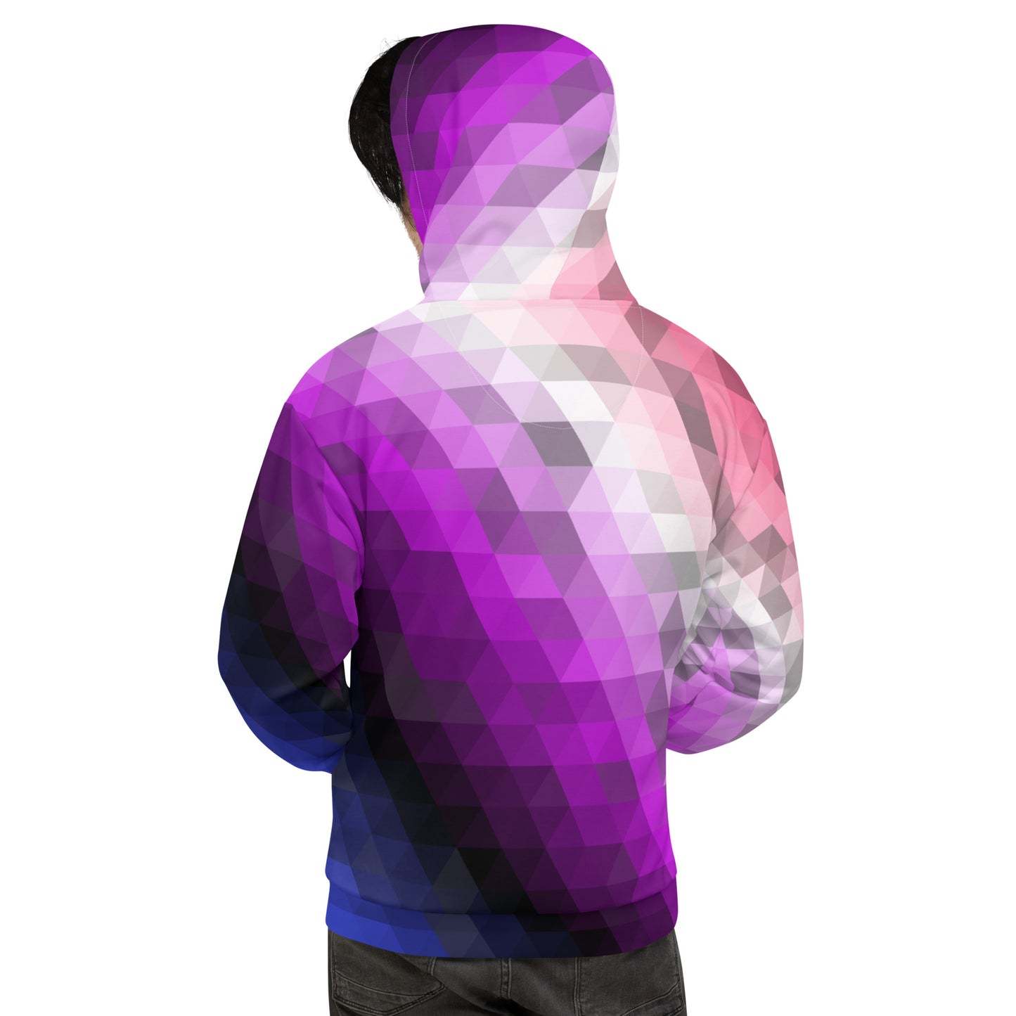 Genderfluid Colors Low Poly Hoodie