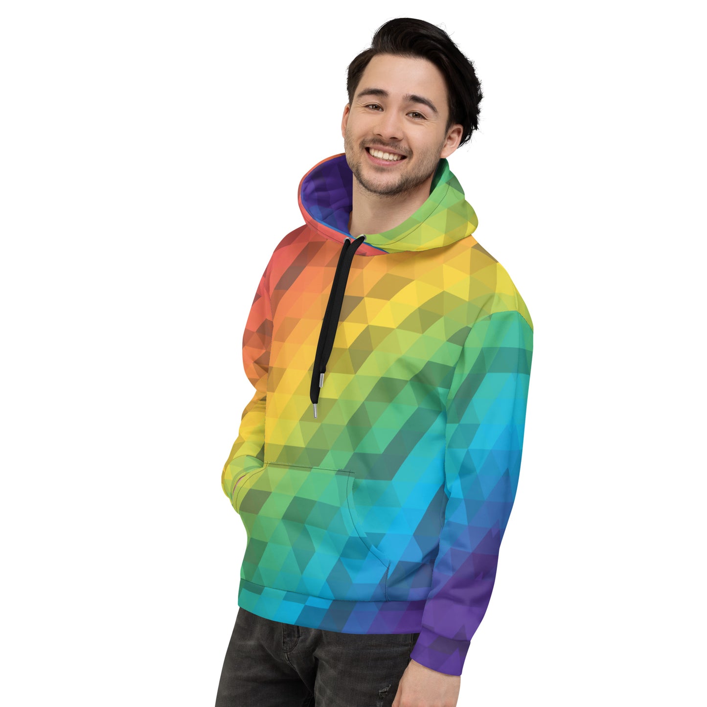 Pride Colors Low Poly Hoodie