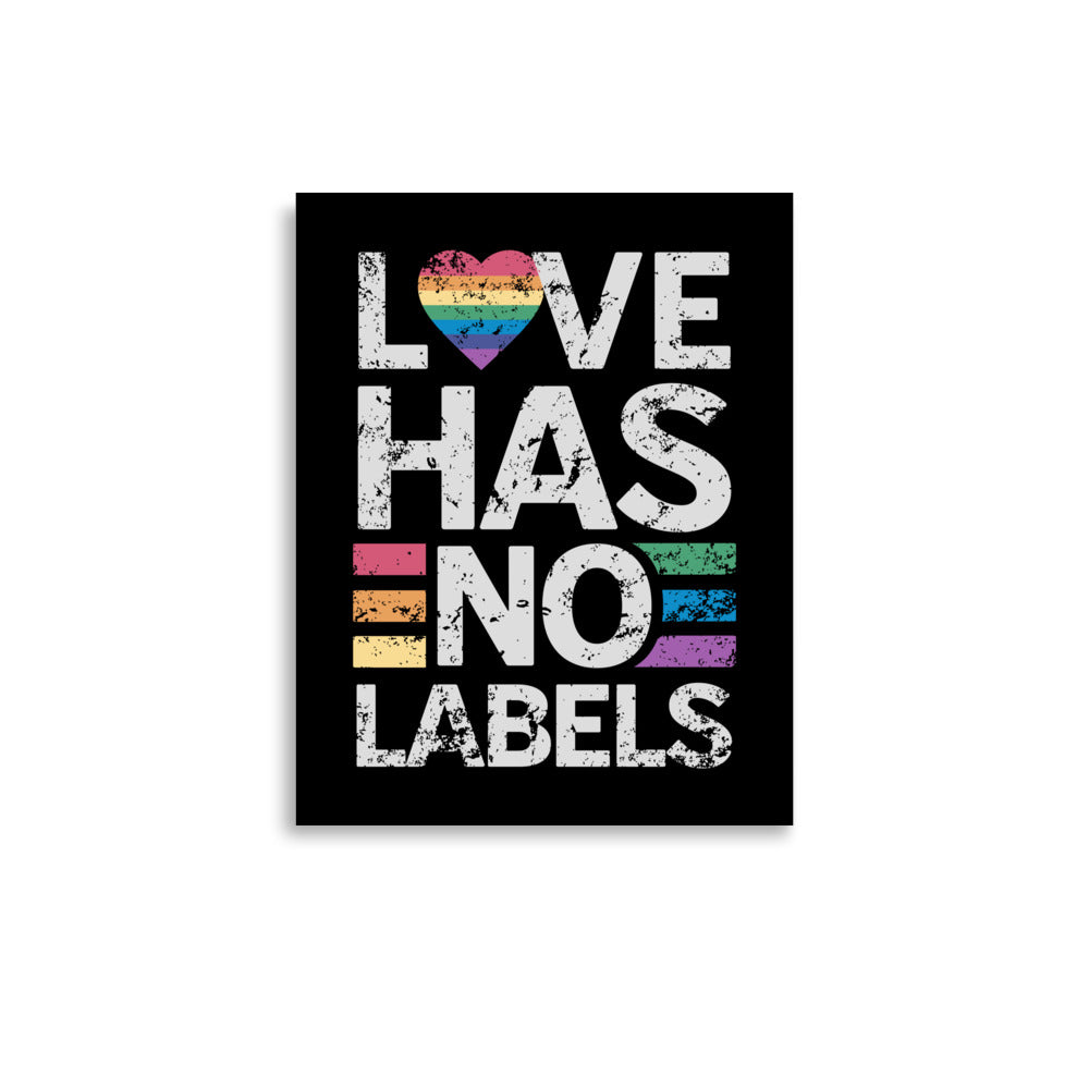 Love has no Labels Black Poster