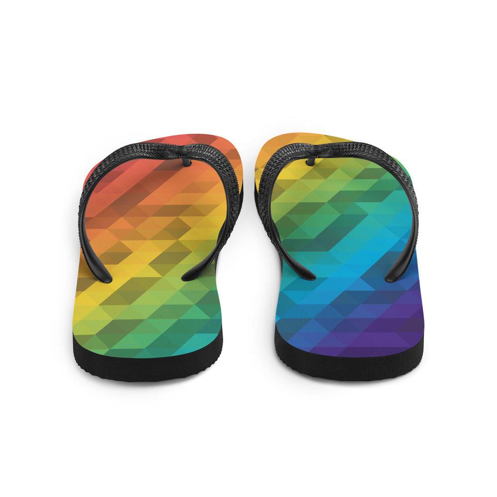 Pride Colors Low Poly Flip-Flops