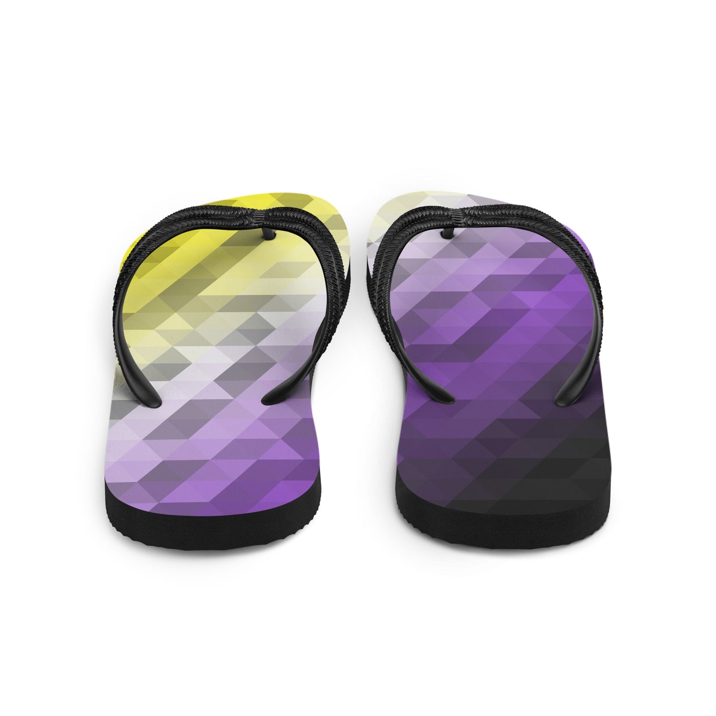 Nonbinary Colors Low Poly Flip-Flops