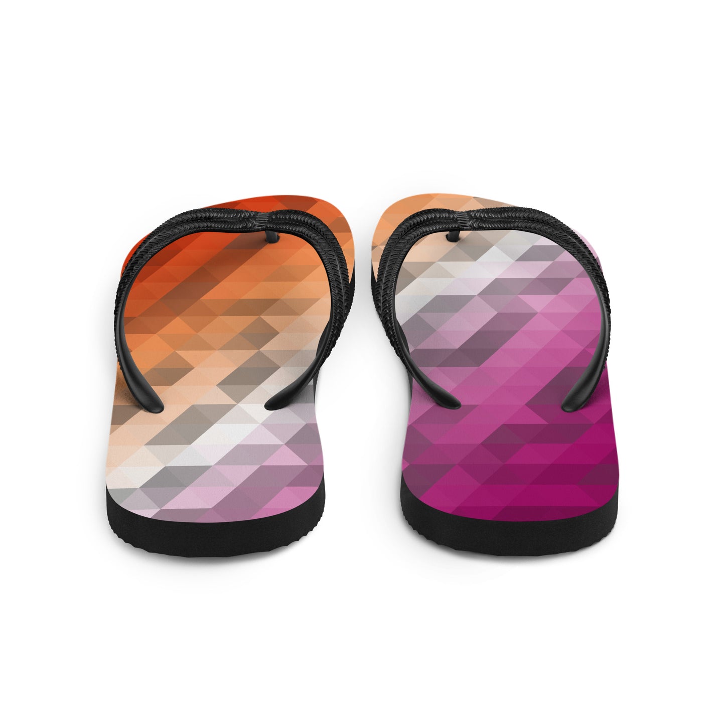 Lesbian Colors Low Poly Flip-Flops