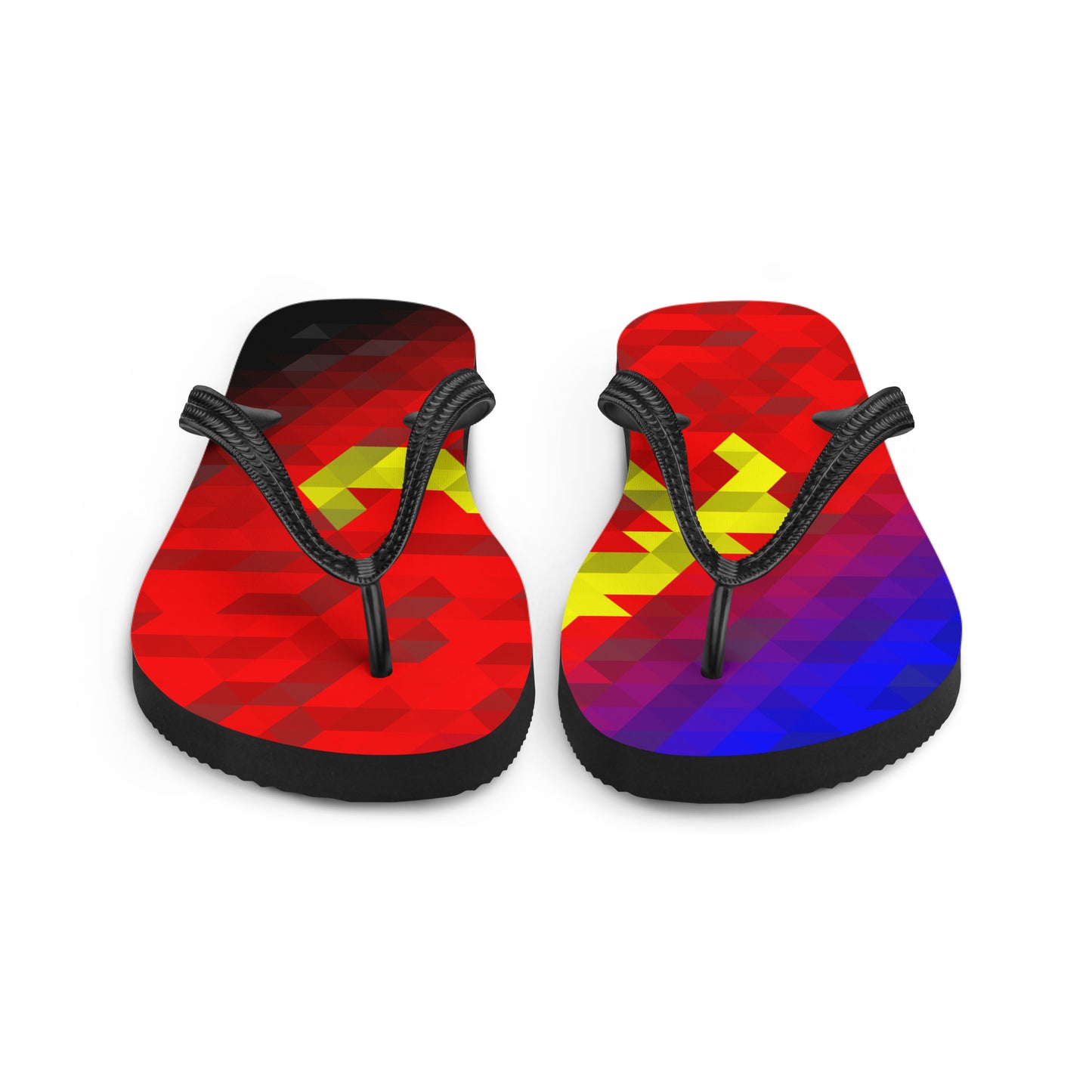 Polyamor Farben Low Poly Flip Flops