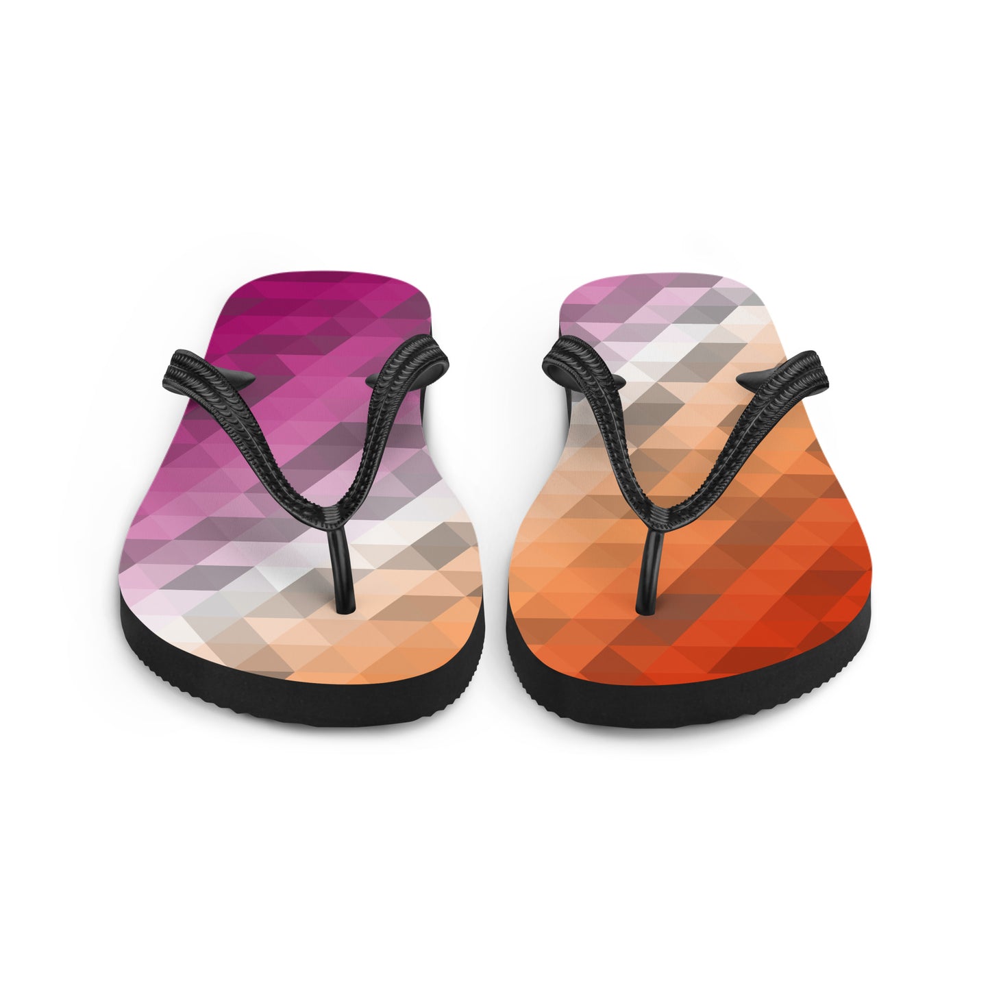 Lesbian Colors Low Poly Flip-Flops