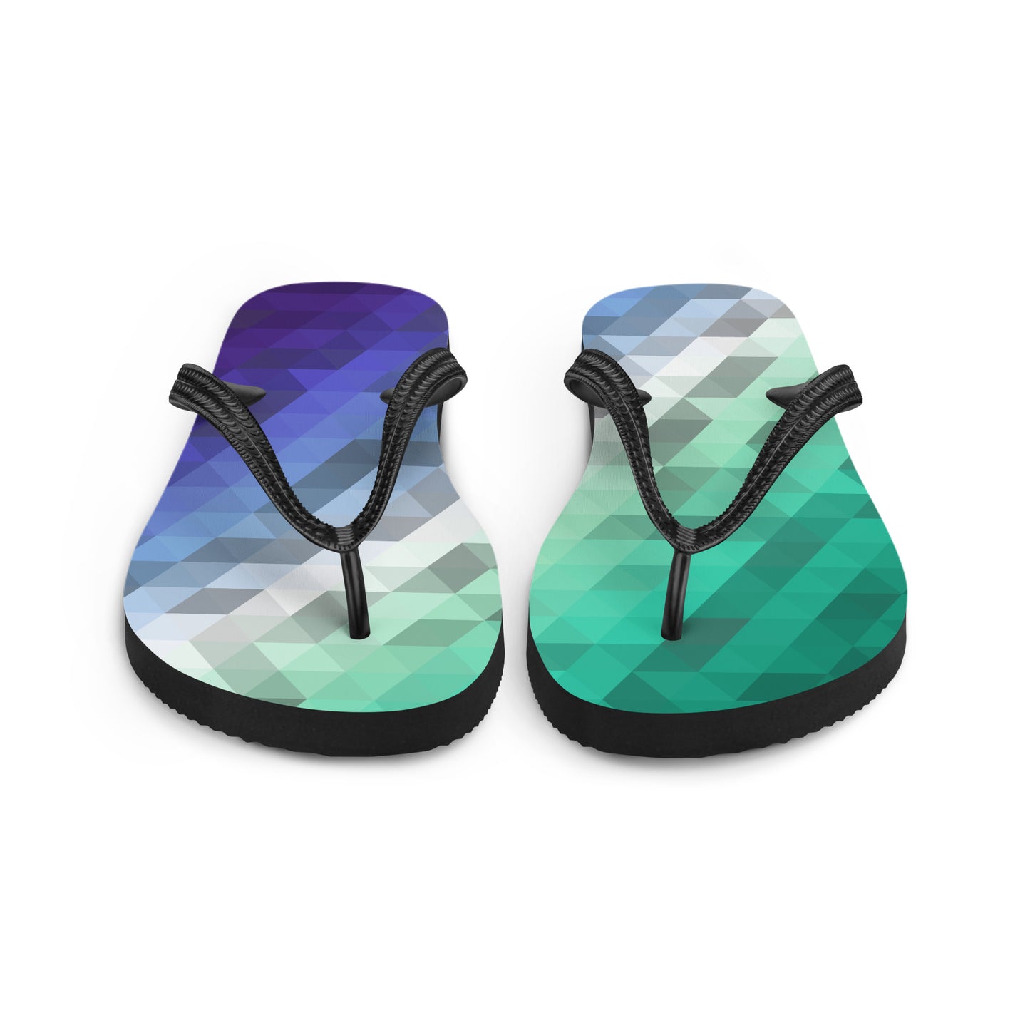 Gay Colors Low Poly Flip-Flops