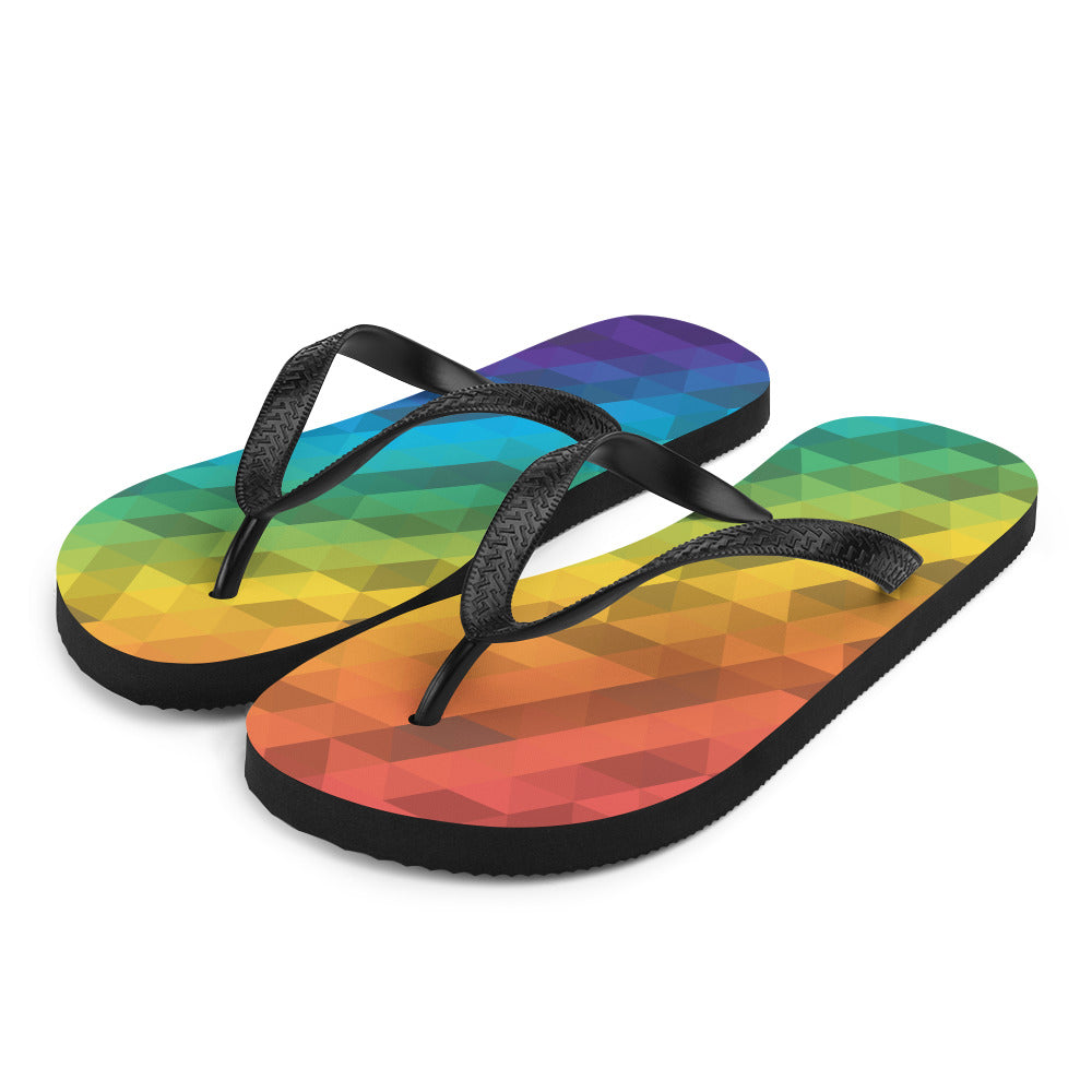 Pride Colors Low Poly Flip-Flops