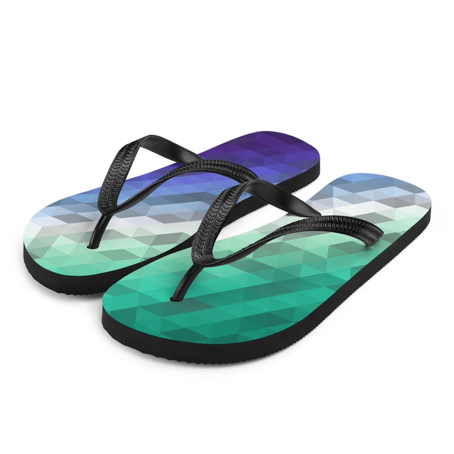 Gay Colors Low Poly Flip-Flops