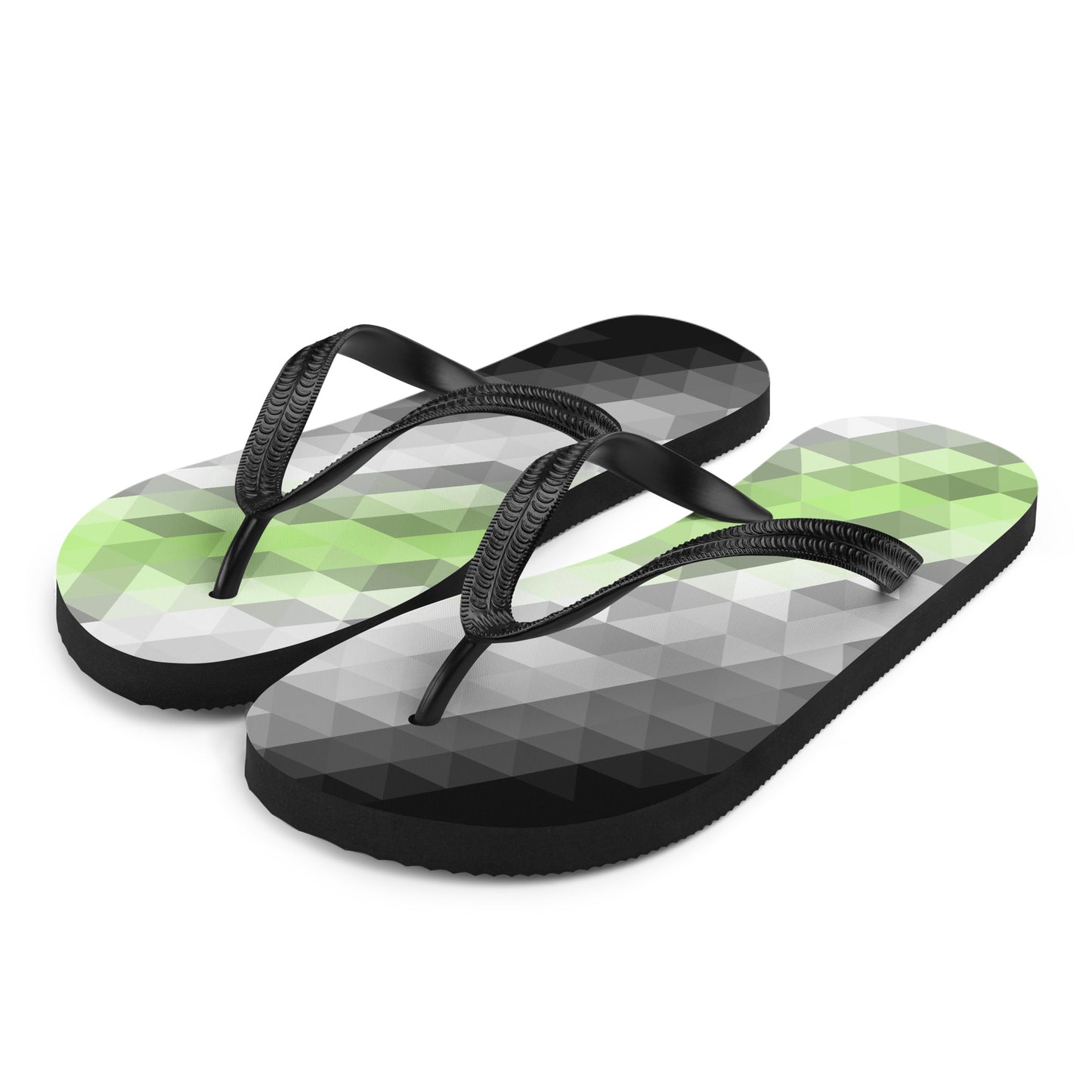Agender Colors Low Poly Flip-Flops