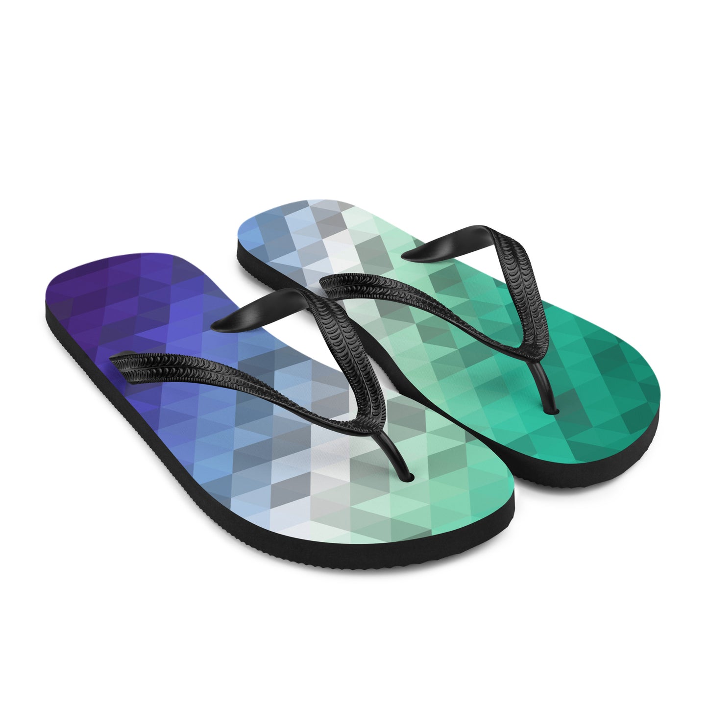 Gay Colors Low Poly Flip-Flops
