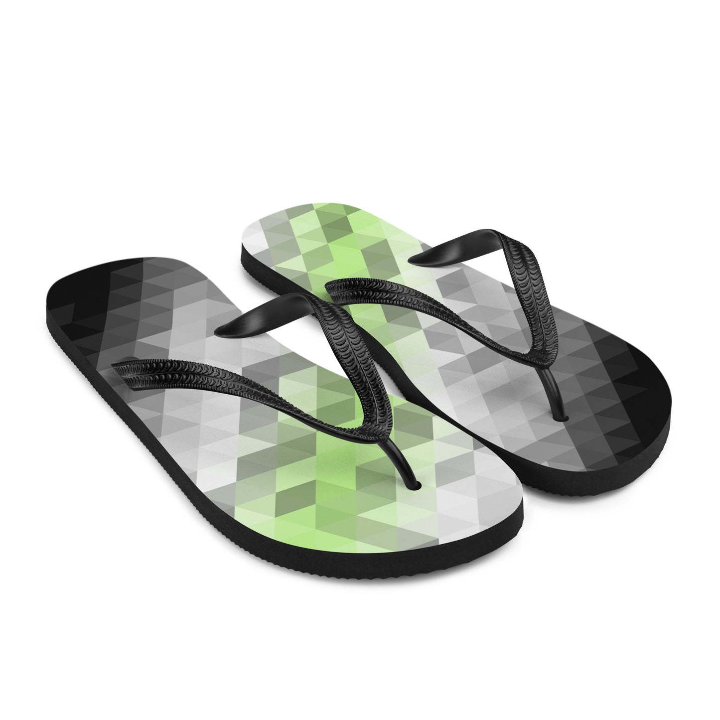 Agender Colors Low Poly Flip-Flops