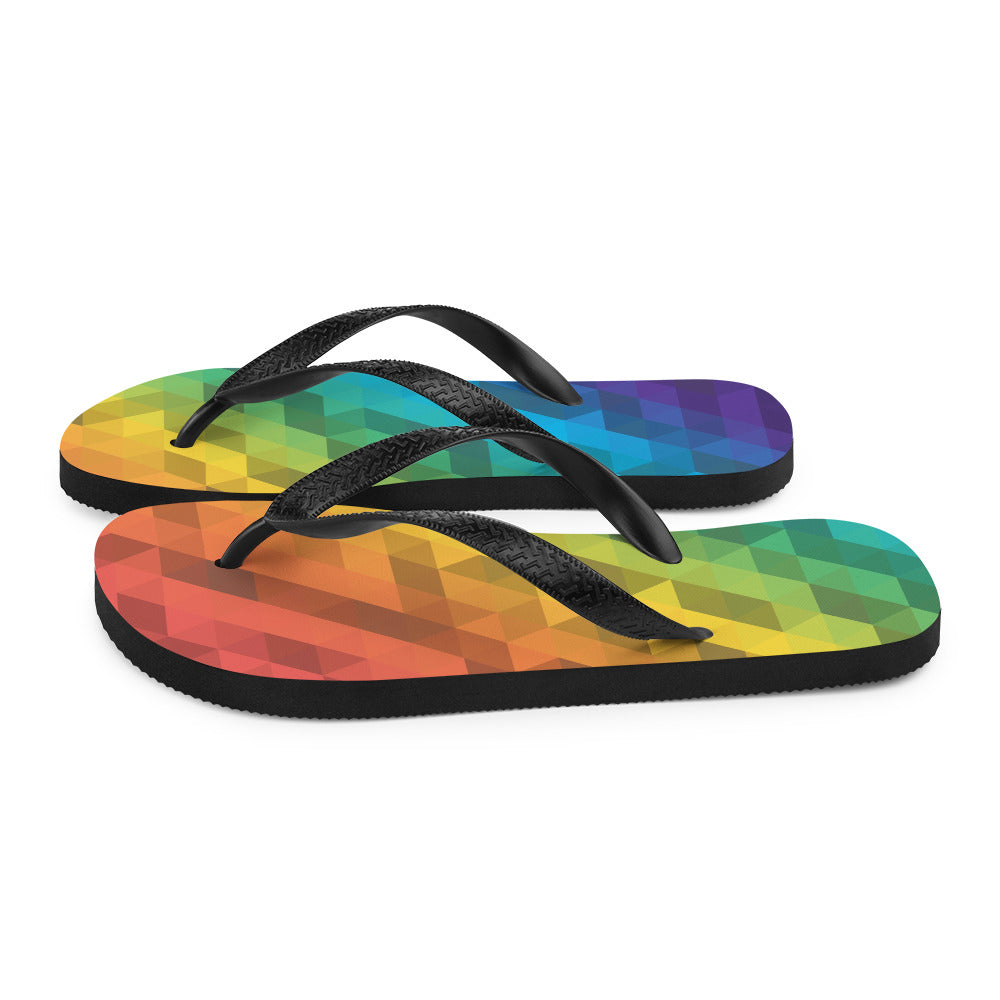 Pride Colors Low Poly Flip-Flops