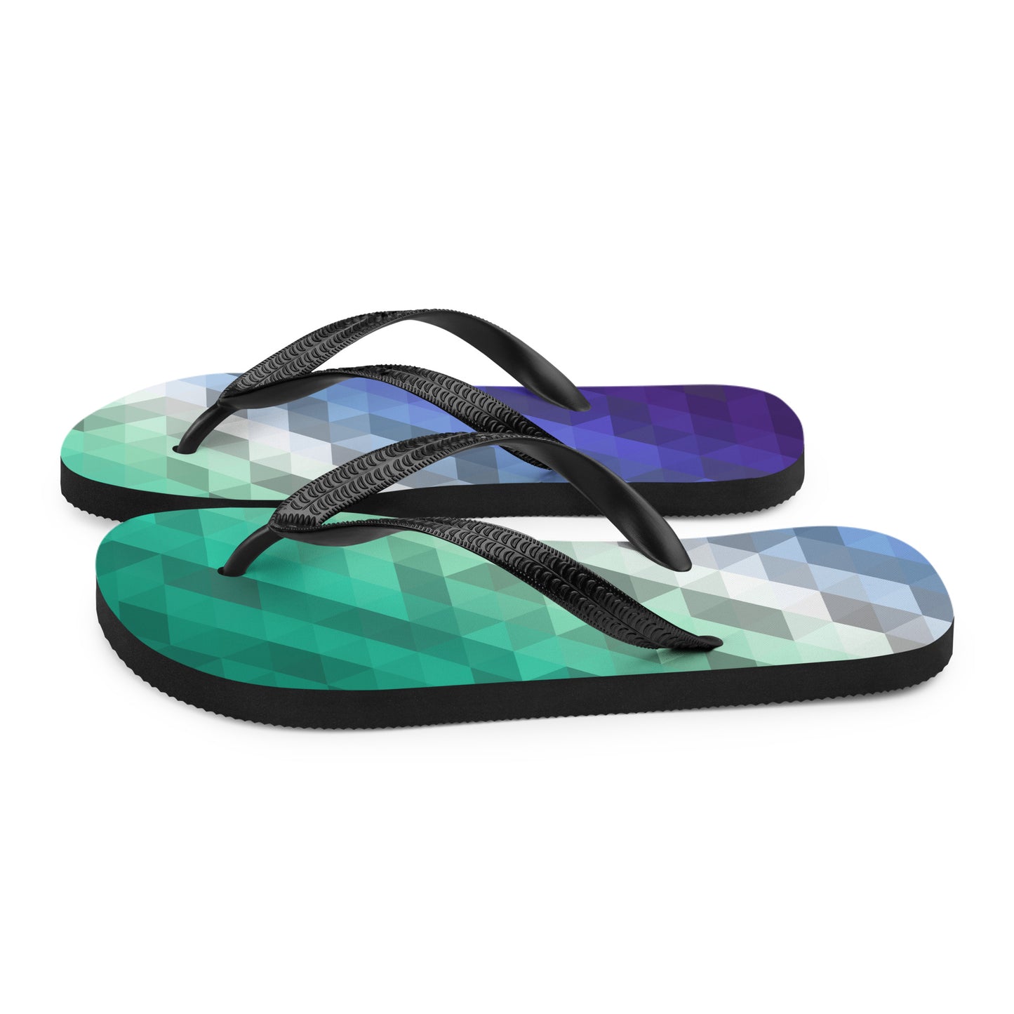 Gay Colors Low Poly Flip-Flops