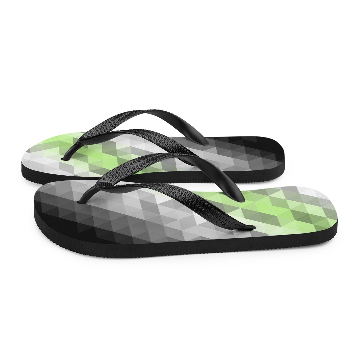 Agender Colors Low Poly Flip-Flops