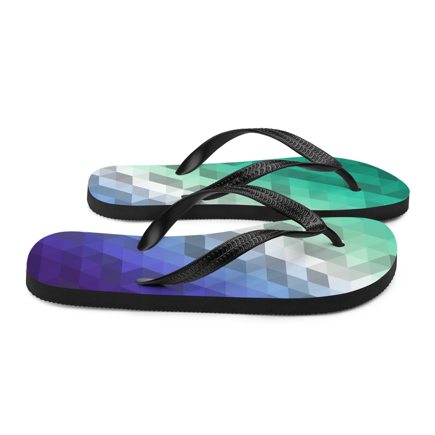 Gay Colors Low Poly Flip-Flops