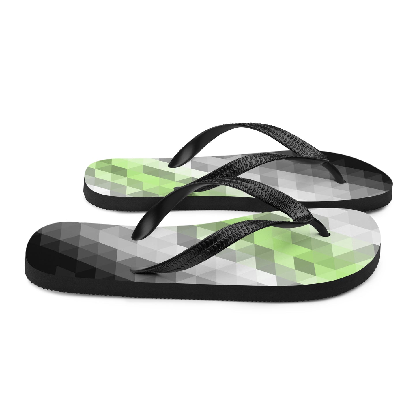 Agender Colors Low Poly Flip-Flops