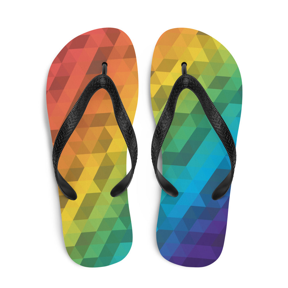 Pride Colors Low Poly Flip-Flops