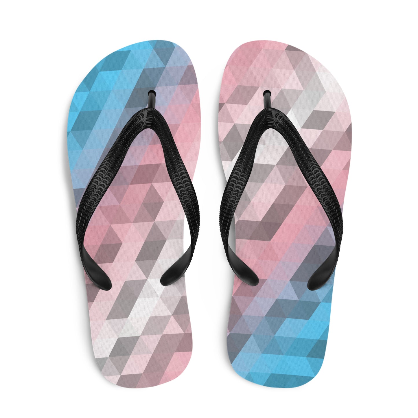 Transgender Colors Low Poly Flip-Flops