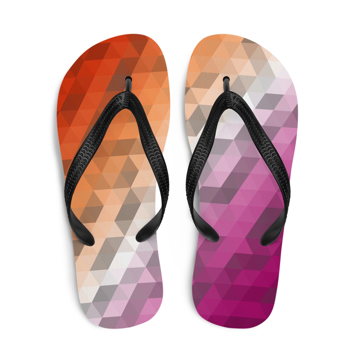 Lesbian Colors Low Poly Flip-Flops