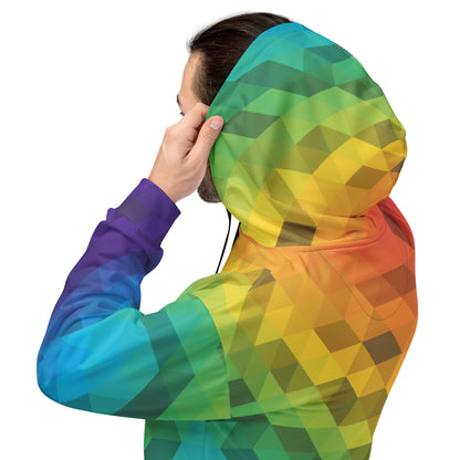 Pride Farben Low Poly Hoodie