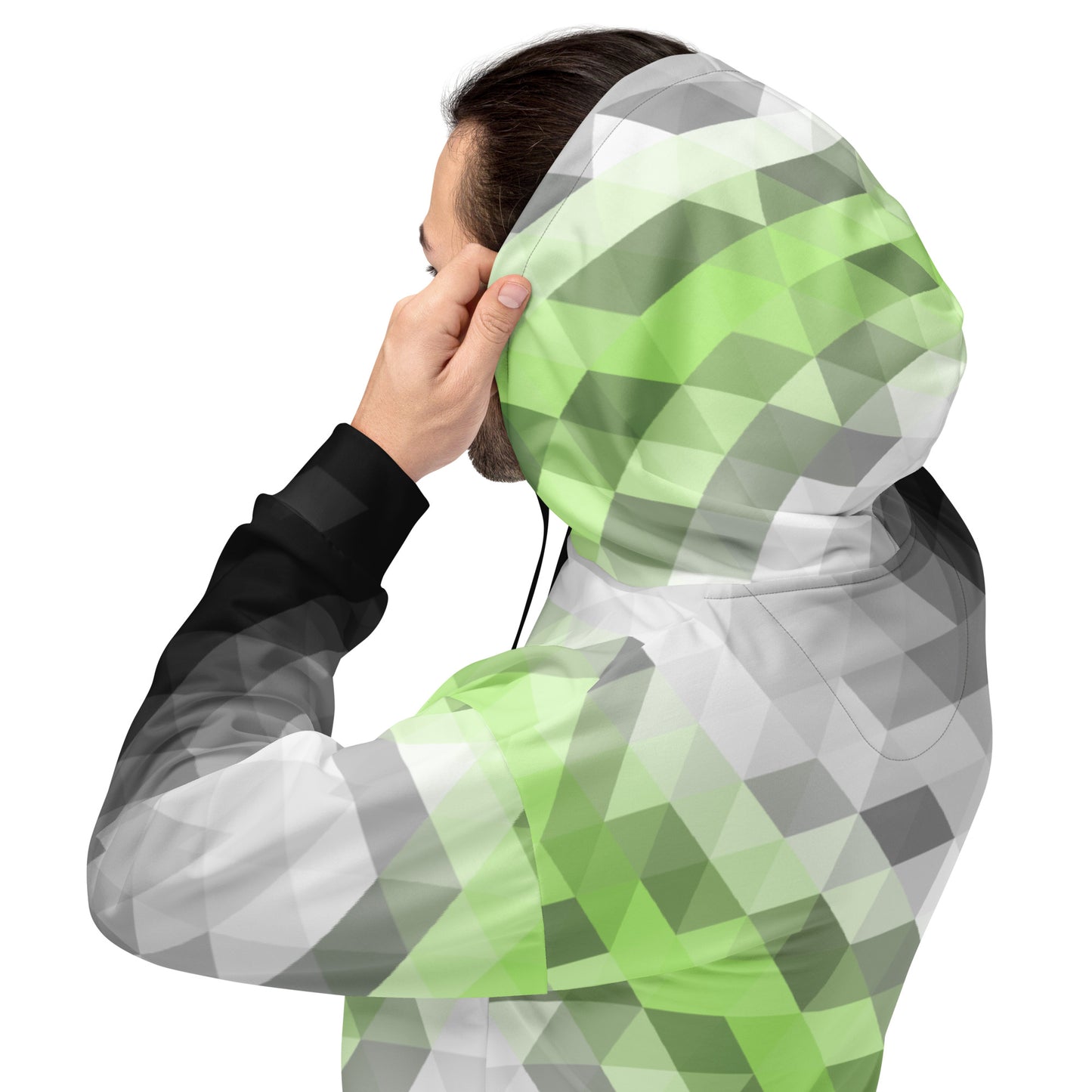 Agender Farben Low Poly Hoodie