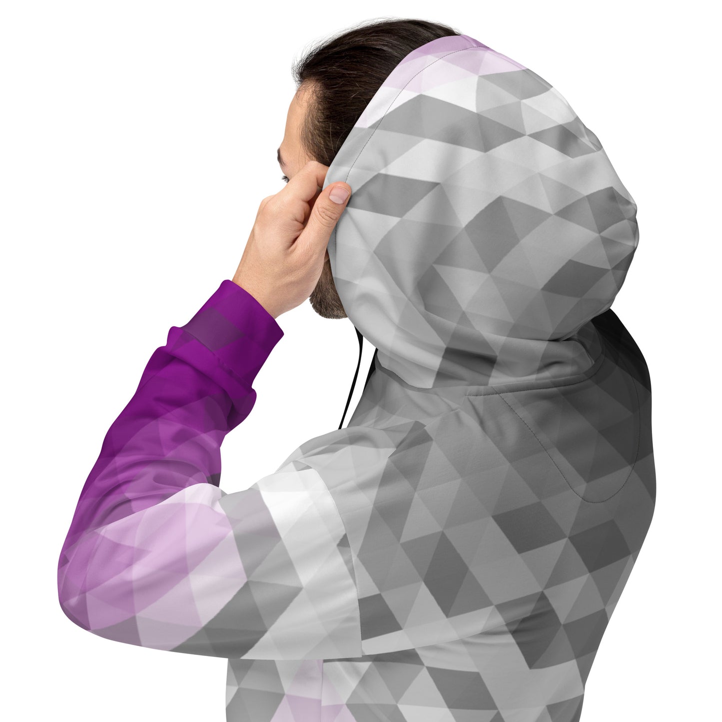 Asexuell Farben Low Poly Hoodie