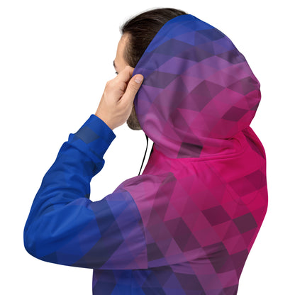 Bisexuell Farben Low Poly Hoodie