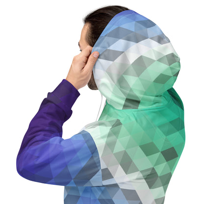 Schwul Farben Low Poly Hoodie