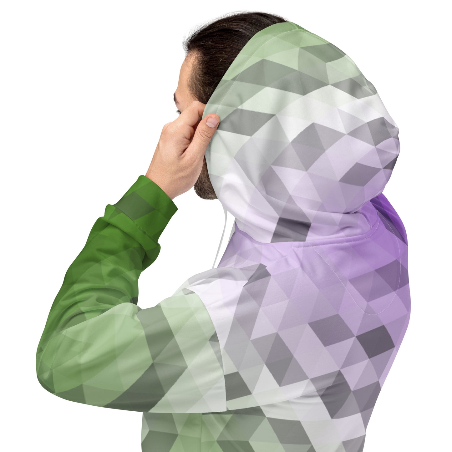 Genderqueer Farben Low Poly Hoodie