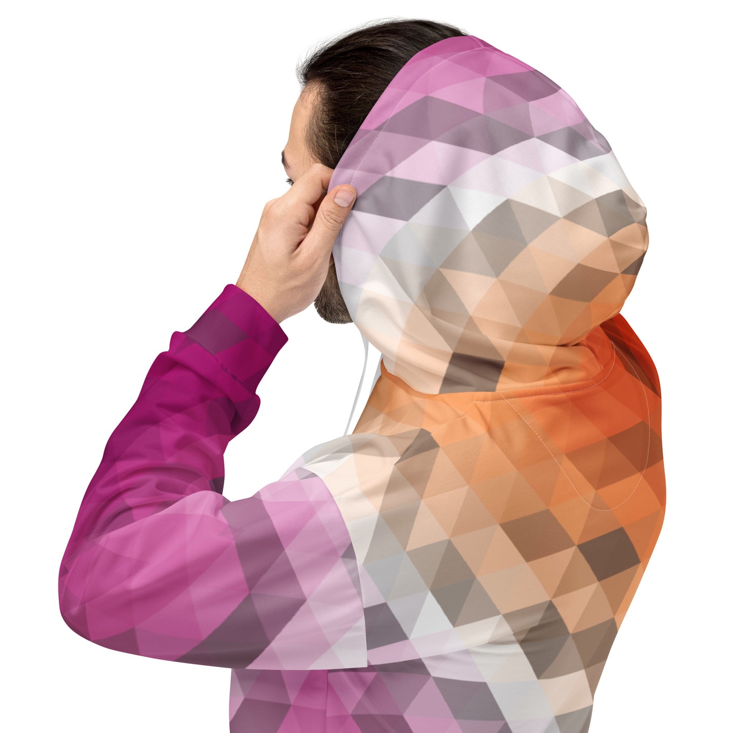 Lesbisch Farben Low Poly Hoodie