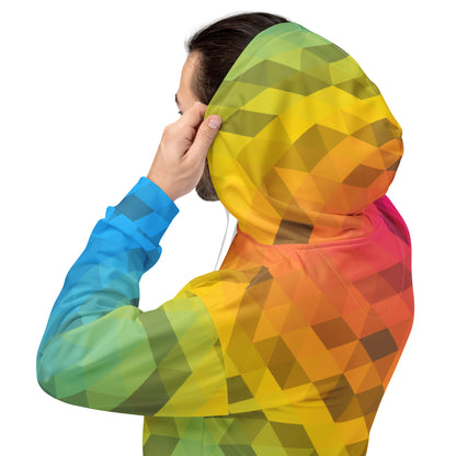 Pansexual Colors Low Poly Hoodie