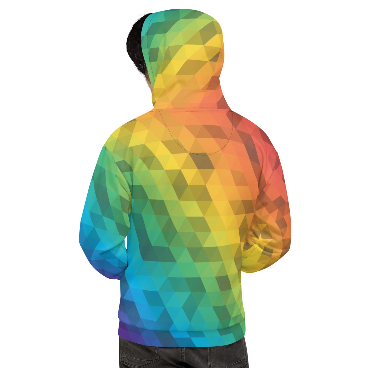 Pride Farben Low Poly Hoodie