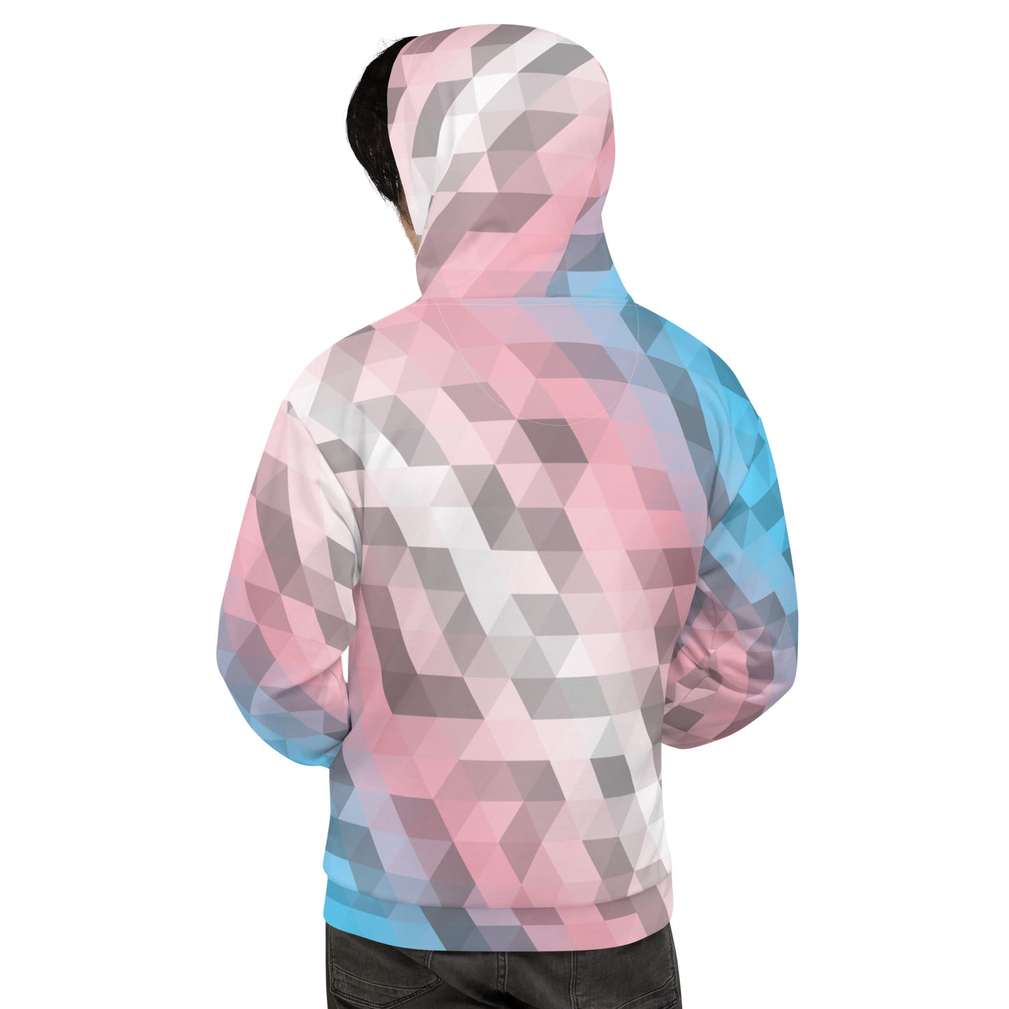 Transgender Farben Low Poly Hoodie