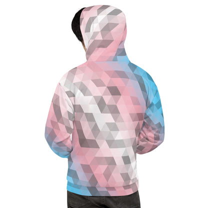 Transgender Farben Low Poly Hoodie