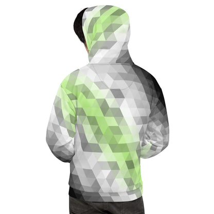 Agender Farben Low Poly Hoodie