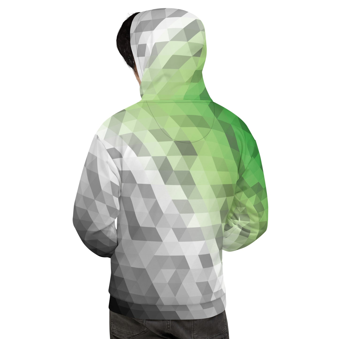 Aromantisch Farben Low Poly Hoodie