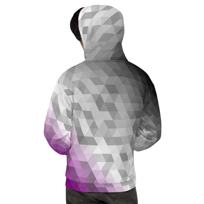 Asexuell Farben Low Poly Hoodie