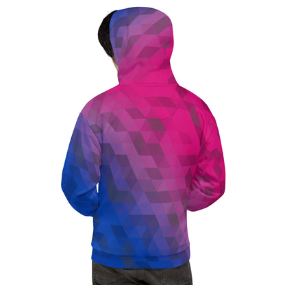 Bisexuell Farben Low Poly Hoodie