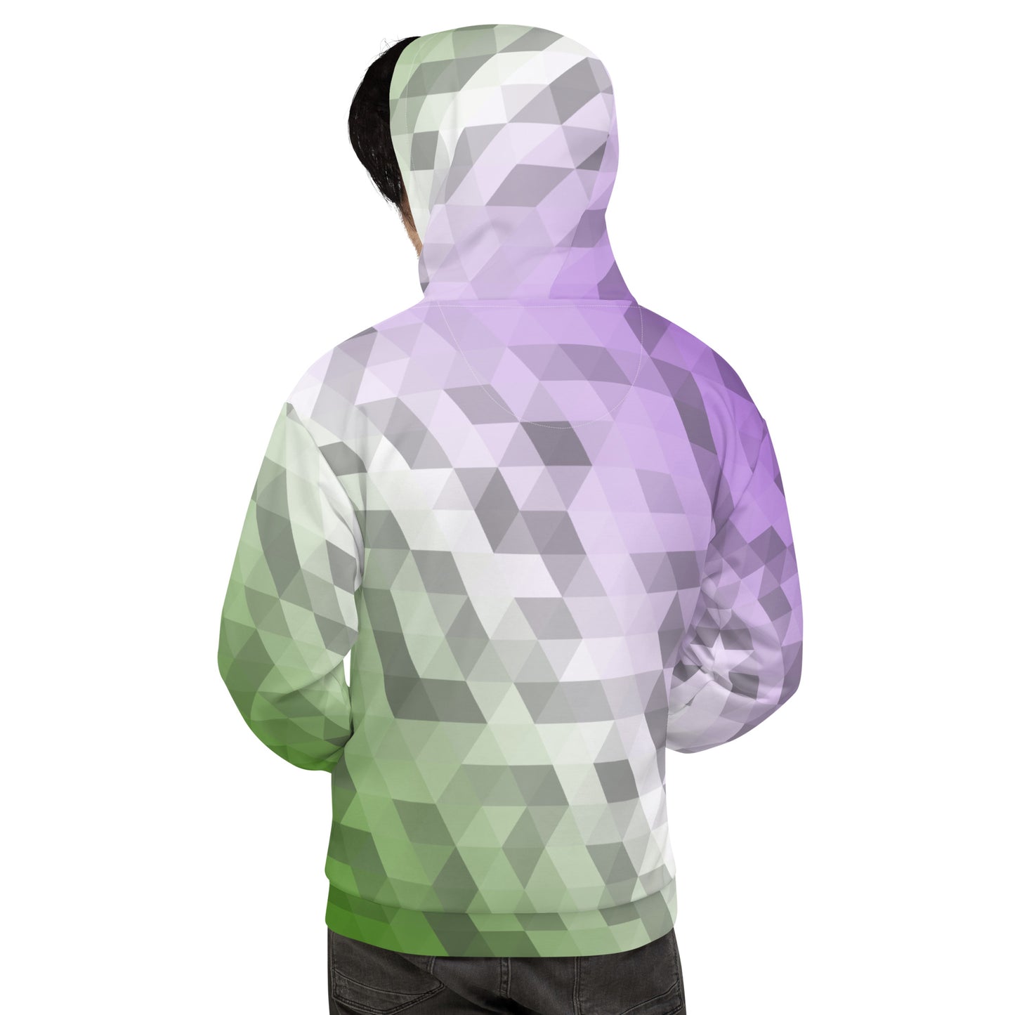 Genderqueer Farben Low Poly Hoodie