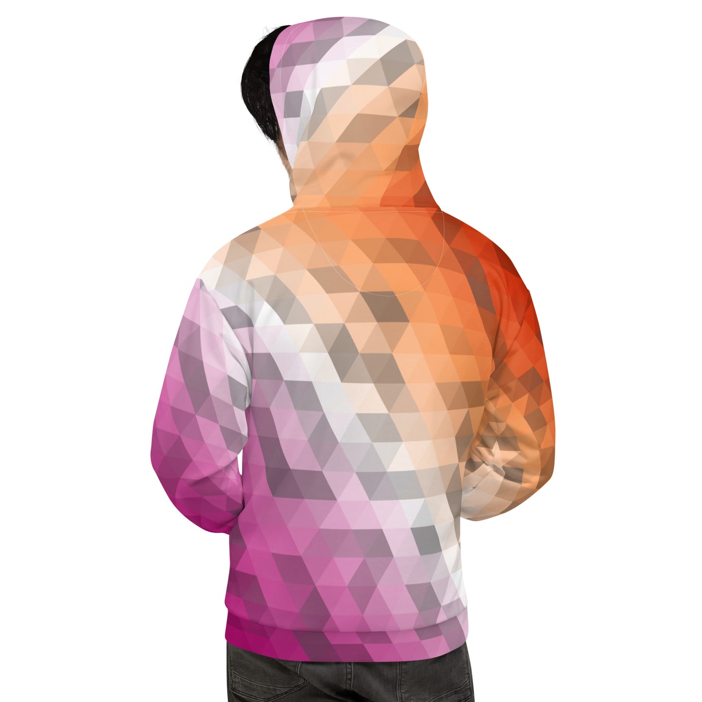 Lesbisch Farben Low Poly Hoodie