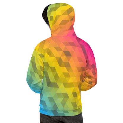 Pansexual Colors Low Poly Hoodie