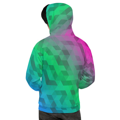 Polysexuell Farben Low Poly Hoodie