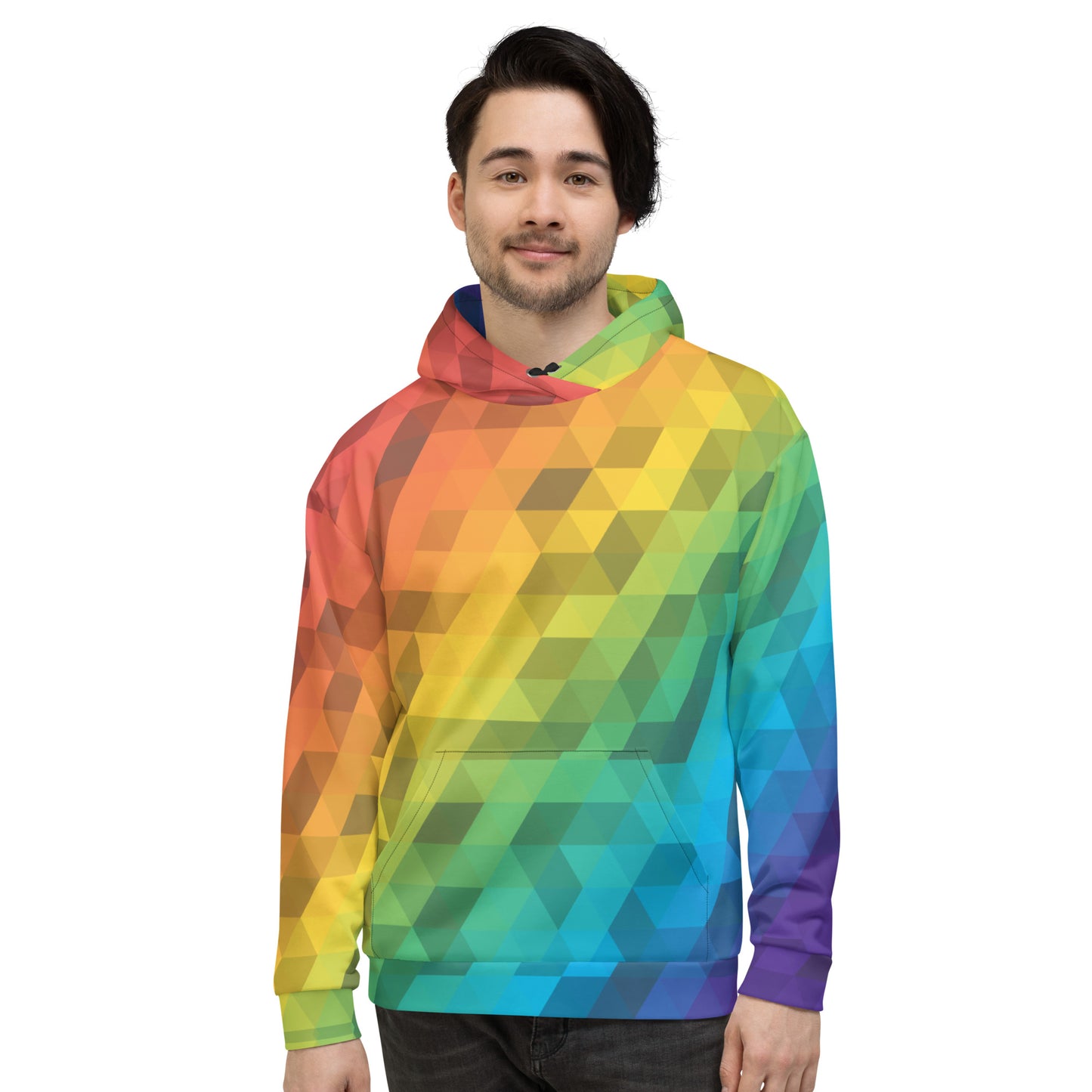 Pride Farben Low Poly Hoodie